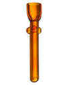 Amber Rainbow Glass Dab Nail for 14mm Joint - 90 Degree Angle View