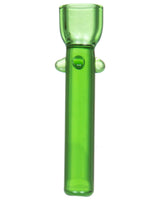 Valiant Distribution Rainbow Glass Dab Nail in Green, 18mm, Front View on White Background