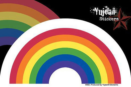 Vibrant Rainbow Pride Sticker measuring 4.75"x2.5", perfect for novelty gift and decoration