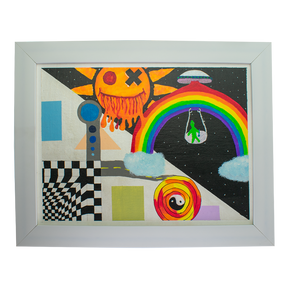 MAV PRO 'RAINBOW SPLIT' Hand Pipe by Alyssa - Abstract Art Design