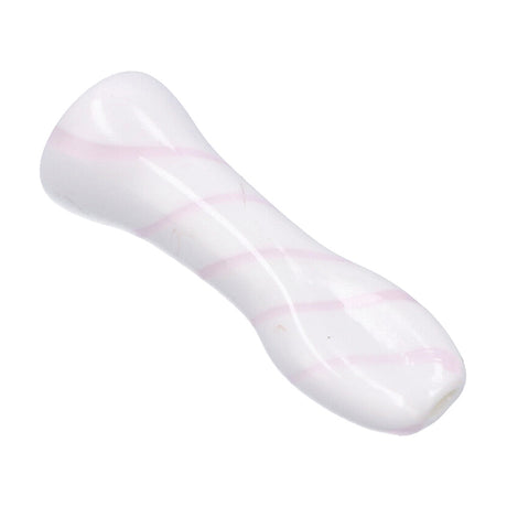 Valiant Distribution Rainbow Stripe Glass Chillum - Compact 3.25" Hand Pipe for Dry Herbs