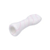 Rainbow Stripe Glass Chillum by Valiant Distribution, 3.25" Compact Hand Pipe with Pink Stripes