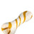 Valiant Distribution Rainbow Stripe Glass Chillum for Dry Herbs, Compact 3.25" One-Hitter Pipe, Yellow and White Design