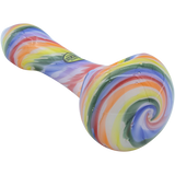 LA Pipes Rainbow Tie-Dye Glass Spoon Pipe, 4.35" Borosilicate, USA Made