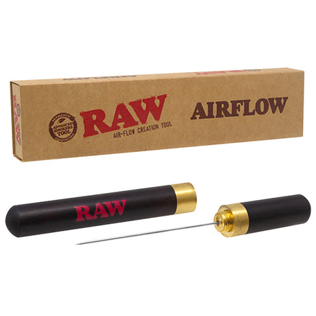 RAW Airflow Creation Tool with precision needle and sleek black design, displayed next to original packaging