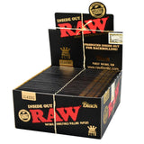 RAW Black Inside Out Kingsize Slim Rolling Papers display box front view