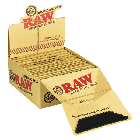 RAW Boarding Pass Grinder & Rolling Tray display box with multiple units, compact design