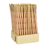 RAW Classic Single Size 70/30 Pre-Rolled Cones in a 500pc Bulk Box, Front View