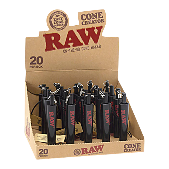 RAW Cone Creator 20 Pack - Compact 2" Plastic Rolling Machines, Front View