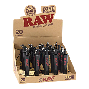 RAW Cone Creator 20 Pack - Compact 2" Plastic Rolling Machines, Front View