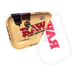 RAW Dab Tray 11"x7" with Silicone Cover - Metal Rolling Accessory for Smokers