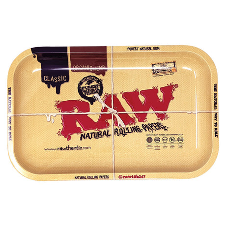 RAW Dab Tray, 11"x7" medium-sized metal rolling accessory with silicone coating, top view