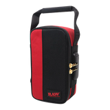 RAW Dank Locker CarryRawl with Full Foil Terp Bag, front view on white background