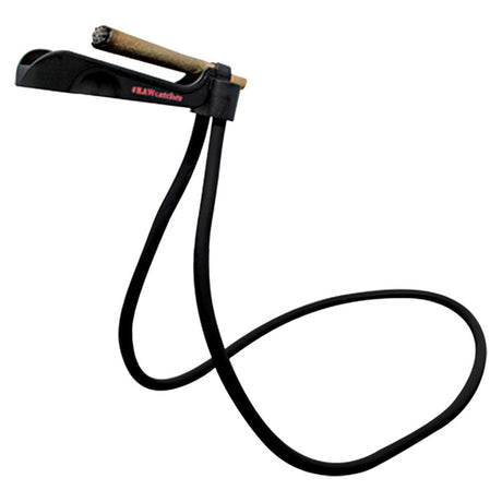 RAW Hands-Free Smoker with Pre-Roll Holder in Black, Front View on White Background