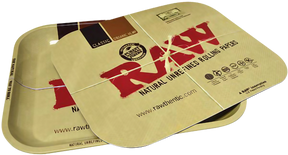 RAW Magnetic Rolling Tray Cover with iconic branding, silicone material, perfect for dry herbs