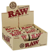 RAW Natural Hemp Wick Rolls 20 Pack, 100% Natural Unbleached Hemp, Front View