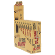 RAW Phat Stogee 100mm pre-roll rolling papers with wooden tip, 8 pack display of 3-roll packs