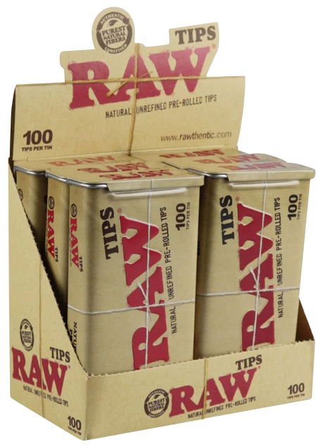 RAW Natural Pre-Rolled Tips Pack - 21/100/200 Count Options