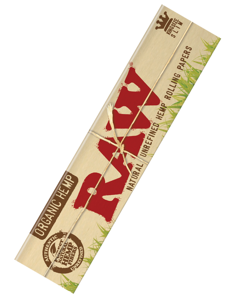 RAW Organic Hemp King Size Slim Rolling Papers 50-Pack Front View