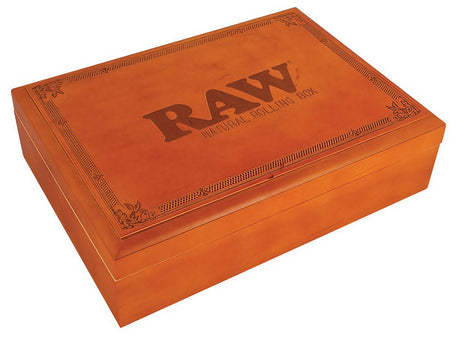 RAW Special Wood Rolling Box in Brown, 6.25" x 8.5" Top View, Sturdy and Portable