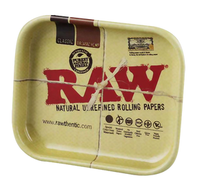 RAW Tiny Tray Pin with classic design, compact 1.8" x 1.5" size, top view on white background