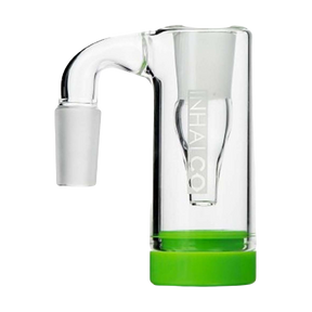 PILOT DIARY 14mm Male Reclaim Catcher with Silicone Jar in Green, Front View
