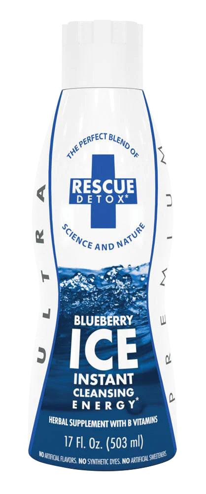 Rescue Detox ICE 17oz Blueberry Flavor Health Cleanse Front View
