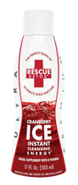 Rescue Detox ICE 17oz Cranberry flavor, compact and portable health cleanse bottle front view