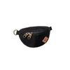 Revelry Supply Amigo black silicone hip bag with heavy wall thickness, front view on white background