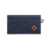 Revelry Supply Confidant Navy Pouch Front View with Logo and Keyring