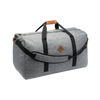 Revelry Supply Continental medium-sized gray duffel bag with rubber material, side view