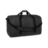 Revelry Supply Continental medium-sized rubber duffel bag in Smoke, front view on white background