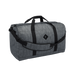 Revelry Supply Continental medium-sized rubber duffel bag in striped dark grey, front view on white background