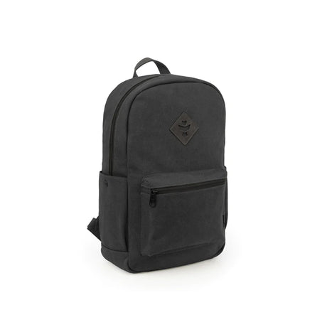Revelry Supply Escort backpack in smoke, front view on white background, rubber and silicone, smell-proof