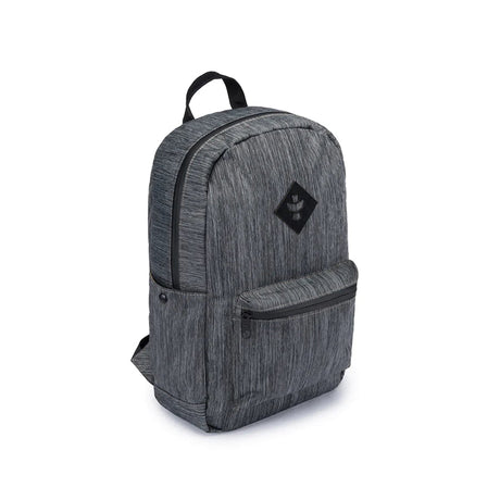 Revelry Supply Escort backpack in Striped Gray, front view on seamless white background