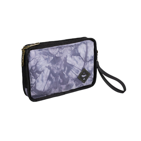 Revelry Supply Gordo Smell Proof Padded Pouch in Tie Dye Blue, 9.5" x 6.25" front view on white background
