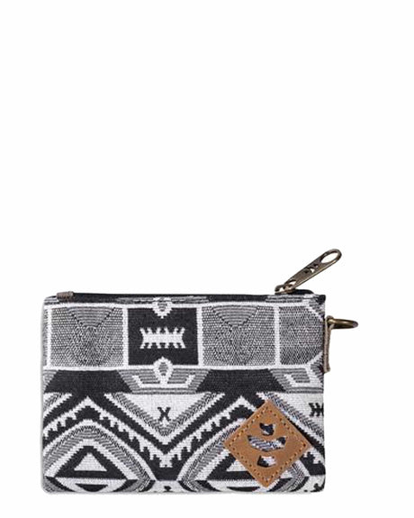 Revelry Supply Mini Broker in Aztec design, compact unisex stash bag with silicone tag