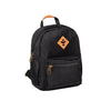 Revelry Supply Shorty Smell Proof Mini Backpack in Black, front view, with durable canvas material