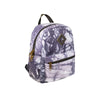 Revelry Supply Shorty Smell Proof Mini Backpack in Tie Dye Blue, canvas material, front view