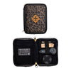 Revelry Supply Smell Proof Pipe Kit in Leopard Design, Front and Open View with Accessories