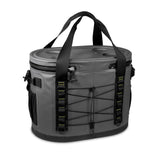 Revelry Supply - The Captain 30 Soft Cooler Tote in black, front view with durable straps