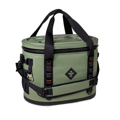 Revelry Supply - The Captain 30 Soft Cooler Tote in Olive Green, Front View, Durable for Travel
