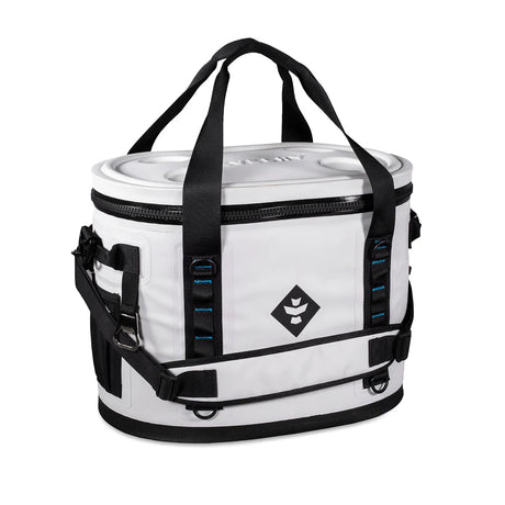 Revelry Supply - The Captain 30 Soft Cooler Tote in gray, front view on a seamless white background