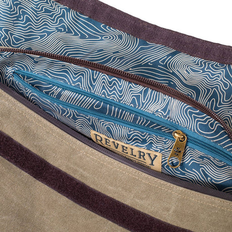 Close-up of Revelry Supply The Continental Large Smell Proof Duffle Bag with Rubber Detailing