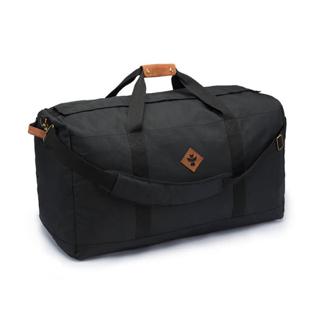 Revelry Supply - The Continental Large Smell Proof Duffle Bag in black with rubber detailing