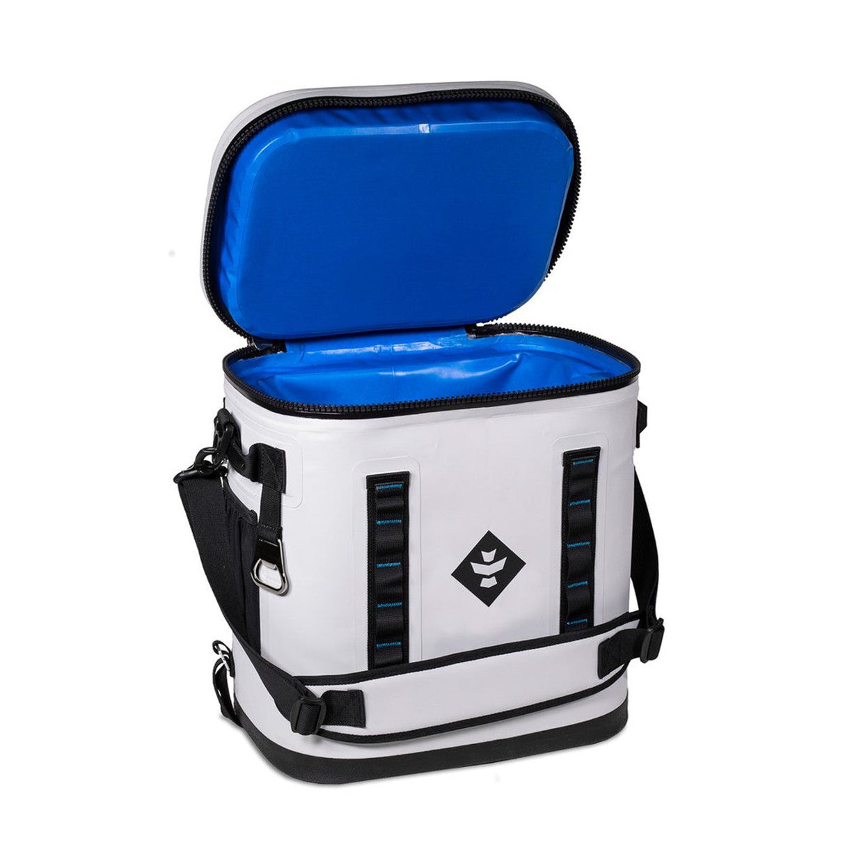 Revelry Supply - The Nomad Soft Cooler Backpack open view showcasing spacious, smell-proof interior