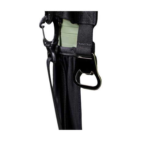 Close-up of Revelry Supply - The Nomad Soft Cooler Backpack's durable clip and strap