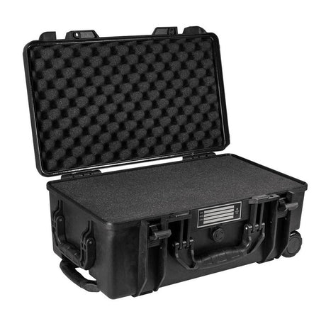 Revelry Supply - The Scout 20" Roller Hard Case in Black with Foam Interior, Front View