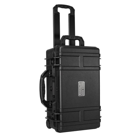 Revelry Supply - The Scout 20" Roller Hard Case in Black, Durable Side View with Extendable Handle
