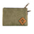 Revelry The Mini Broker Stash Bag in Sage Green, 6" x 4.5" with Canvas Material - Front View